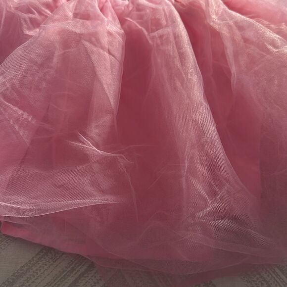 Sparkle by Stooper Girls Pink Tulle Strappy Rainbow Dress. Size 6x/7 - Picture 3 of 6